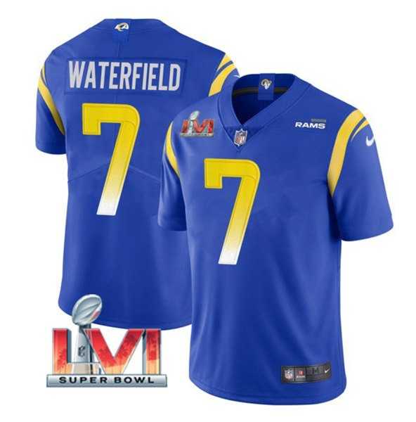 Nike Rams Men & Women & Youth 7 Bob Waterfield Royal 2022 Super Bowl LVI Vapor Limited Jersey,We sell and wholesale Nike Rams Men & Women & Youth 7 Bob Waterfield Royal 2022 Super Bowl LVI Vapor Limited Jersey on line form chian!